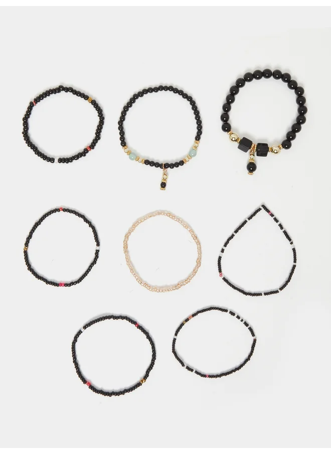 ستايلي Styli Pack Of 7 Beaded Bracelet Set
