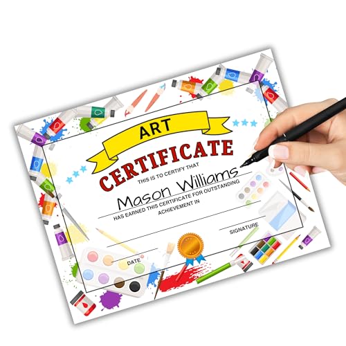 Lashicorn Art Certificate of Achievement for Kids | 50 pk 8.5x11” Paper Award for Elementary Middle School Students Outstanding Participation - Image 2