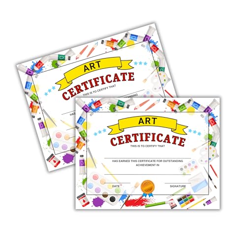 Lashicorn Art Certificate of Achievement for Kids | 50 pk 8.5x11” Paper Award for Elementary Middle School Students Outstanding Participation - Image 1
