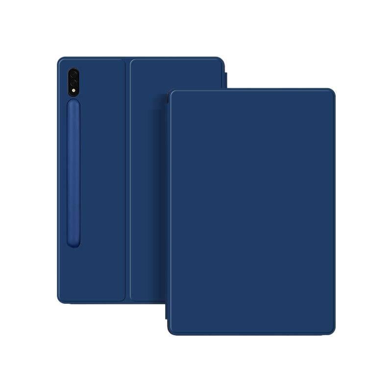 DGG Blue Samsung Tab Folio Case Compatible with Multiple Samsung Tab Models with Protective Cover Stand Function and Daily Tablet Carry - Image 1