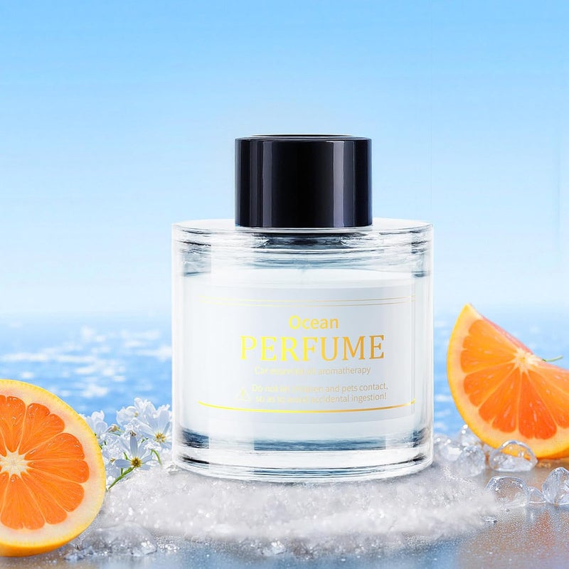 أمازيفان عبوة معطر هواء ذكي للسيارة 50 مل (1.69 أونصة) - عطر ناشر للسيارة مصنوع من مستخلصات نباتية طبيعية، عبوة زيت عطري متوافقة مع معظم ناشرات الهواء، عطر يدوم طويلاً للسيارة - المحيط - Image 1