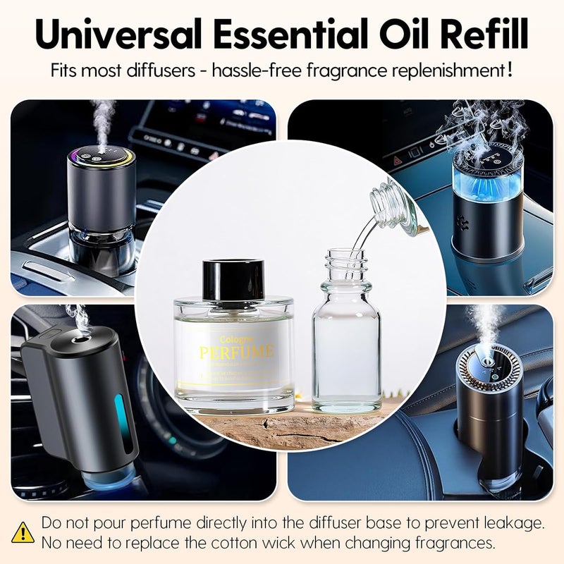 أمازيفان عبوة معطر هواء ذكي للسيارة 50 مل (1.69 أونصة) - عطر ناشر للسيارة مصنوع من مستخلصات نباتية طبيعية، عبوة زيت عطري متوافقة مع معظم ناشرات الهواء، عطر يدوم طويلاً للسيارة - المحيط - Image 4