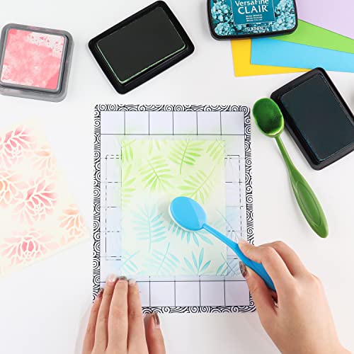 BAOFALI 2PCS 6.5X 8.5inch Stick and Stamp Mat, Low Stcik Mat Multi-Use Low Tack Mat；for DIY Projects Paper Card Scrapbooking to Hold Project in Placeholding Your Stencil in Place While Ink Blending. - Image 3