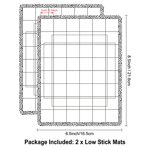 BAOFALI 2PCS 6.5X 8.5inch Stick and Stamp Mat, Low Stcik Mat Multi-Use Low Tack Mat；for DIY Projects Paper Card Scrapbooking to Hold Project in Placeholding Your Stencil in Place While Ink Blending. - Image 2