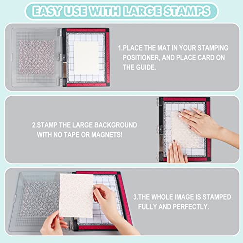 BAOFALI 2PCS 6.5X 8.5inch Stick and Stamp Mat, Low Stcik Mat Multi-Use Low Tack Mat；for DIY Projects Paper Card Scrapbooking to Hold Project in Placeholding Your Stencil in Place While Ink Blending. - Image 4