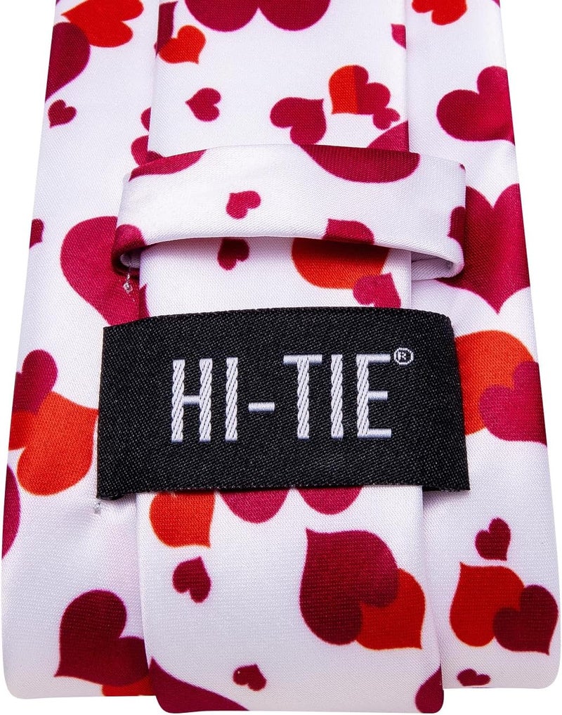 Hi-Tie Men's Tie Sets Silk Paisley Striped Necktie Pocket Square Cuff-links Sets Wedding Business Holiday - Image 5