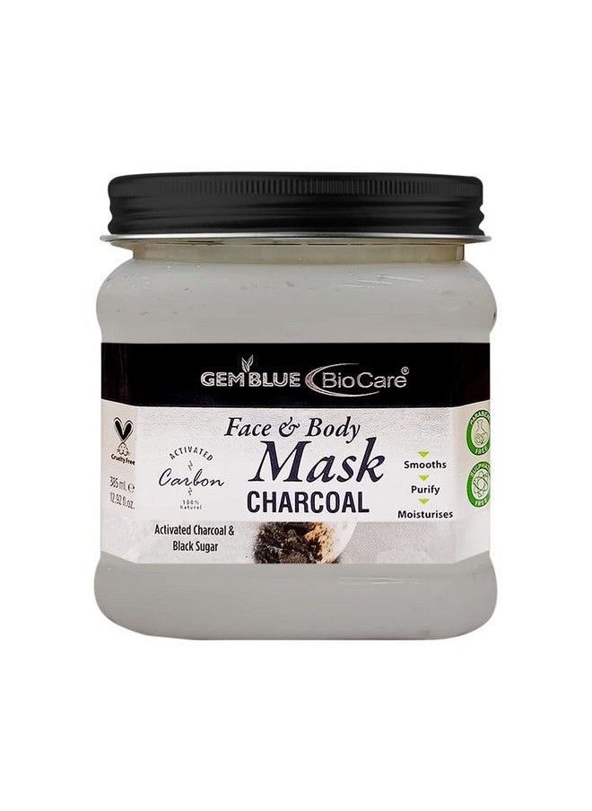 GEMBLUE BioCare - Gemblue Biocare Face Pack Mask; Radiant Glowing Skin; Oil Control Acne Pimples; Anti Blemish Pigmentation Tanning; Fresh Brightening Skin (Gemblue Biocare Charcoal Mask 385Ml 12.92 Fl Oz.) - Image 1