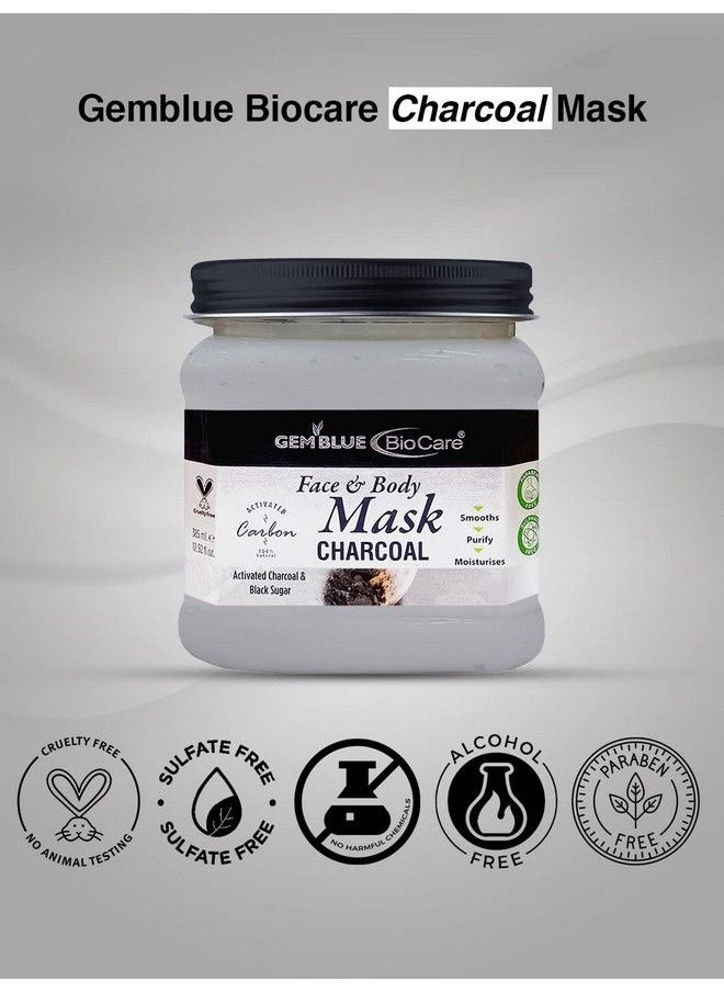 GEMBLUE BioCare - Gemblue Biocare Face Pack Mask; Radiant Glowing Skin; Oil Control Acne Pimples; Anti Blemish Pigmentation Tanning; Fresh Brightening Skin (Gemblue Biocare Charcoal Mask 385Ml 12.92 Fl Oz.) - Image 1