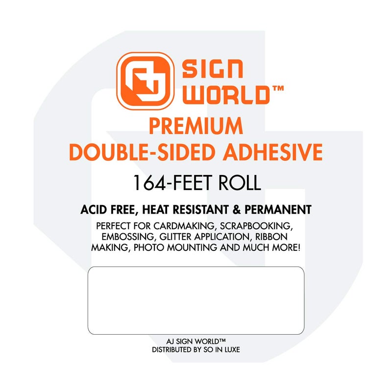 AJ Sign World Best 1 1/2" Ultra-Thin Permanent Double-Sided Tape for Arts, Crafts, Photography, Scrapbooking, Documents, All Purpose (1 1/2-Inch by 164-Feet/55 Yards) - Image 4