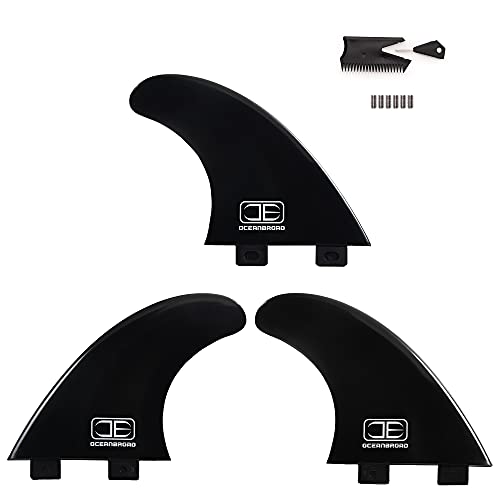 OCEANBROAD Surfboard Fin Thruster 3 Fins for FCS-Based Fin Box with Screws Wax Comb Key - Image 5