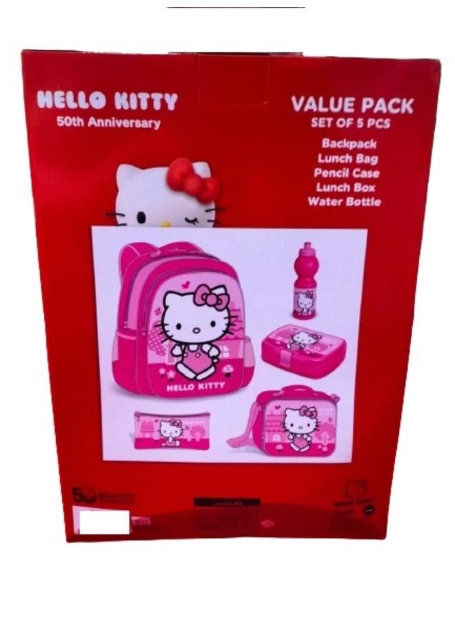 Hello Kitty حقيبة ظهر هيلو كيتي 5 في 1 - عبوة اقتصادية - مقاس 16 بوصة - Image 5