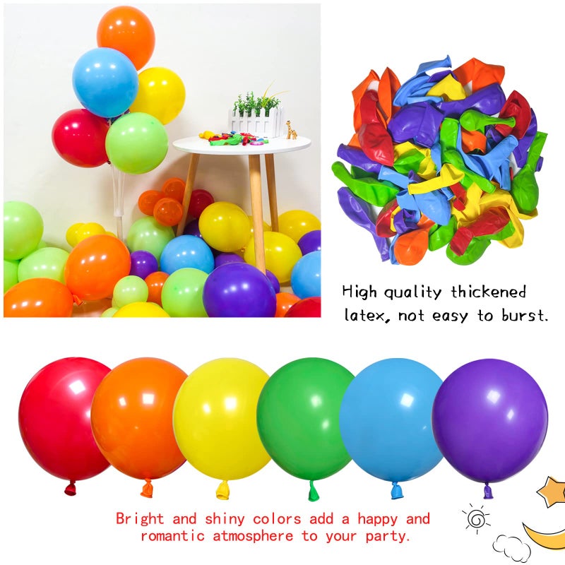 KAWKALSH Rainbow Balloon Arch Kit 111Pcs 18 12 5 Inch Latex Colorful Party Balloons Garland for Birthday Baby Shower Wedding Engagement Anniversary Christmas Party Decorations - Image 4