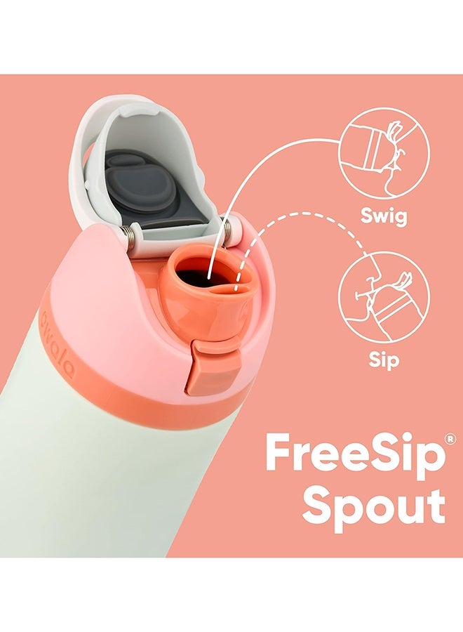 Hello Kitty 16oz Kids FreeSip Insulated Stainless Steel Water Bottle – Push Button Flip Lid with Lift-to-Unlock Safety Lock BPA Free - Image 3