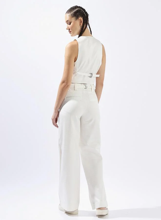 HIGH STAR U-Neck Sleeveless Waistcoat With Trouser Co ord set