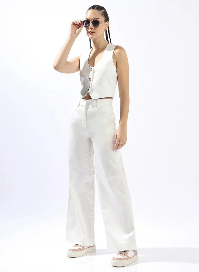 HIGH STAR U-Neck Sleeveless Waistcoat With Trouser Co ord set