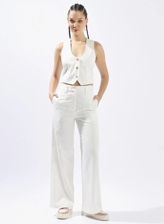 HIGH STAR U-Neck Sleeveless Waistcoat With Trouser Co ord set
