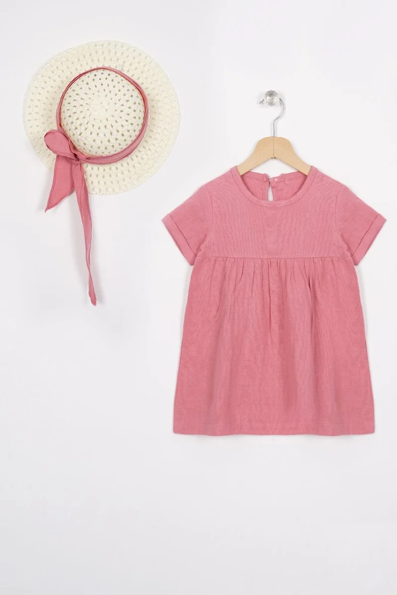وي وي Pink Cotton Dress