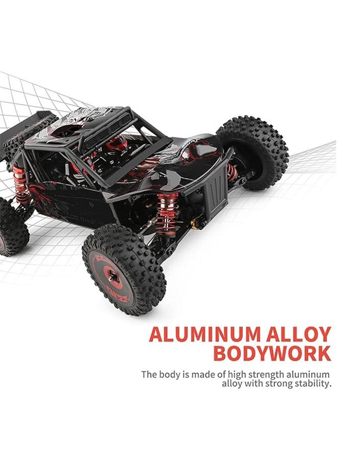 WLtoys 124016 V2 1/12 Brushless Motor Off-Road Car High Speed RC Crawler 2.4GHz Racing Car 75km/h 4WD RTR Metal Chassis Desert Four-wheel Drive Truck for Adult&Kids Hobby Upgraded - Image 3