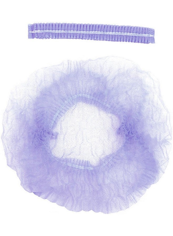 Smilco 200 قطعة من قبعات بوفانت القابلة للتصرف باللون الأرجواني 21 بوصة شبكة شعر مرنة غطاء غبار للخدمة الغذائية غطاء رأس للنوم (200 أرجواني) - Image 2