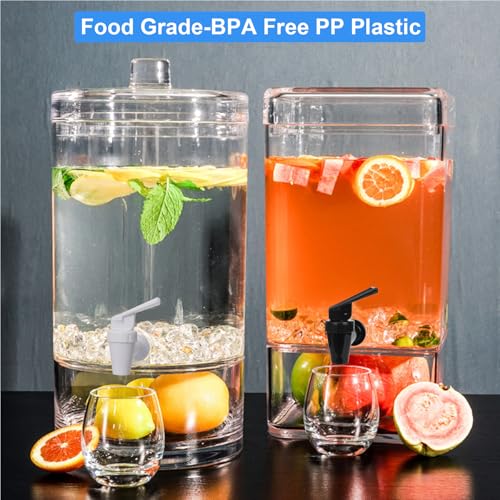 OHOH 4 Sets BPA-Free Replacement Cooler Faucet Water Bottle Jug, Reusable Spigot Spout Water Beverage Lever Pour Dispenser Valve Crock Tap(2 Black and 2 White) - Image 2