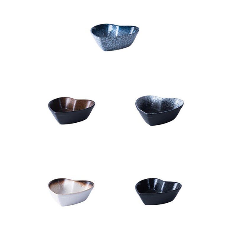 Heart-Shaped Bowl Ceramic Fruit Breakfast Bowl Salad Storage Bowl for Home Store (6inch Coffee) - Image 2