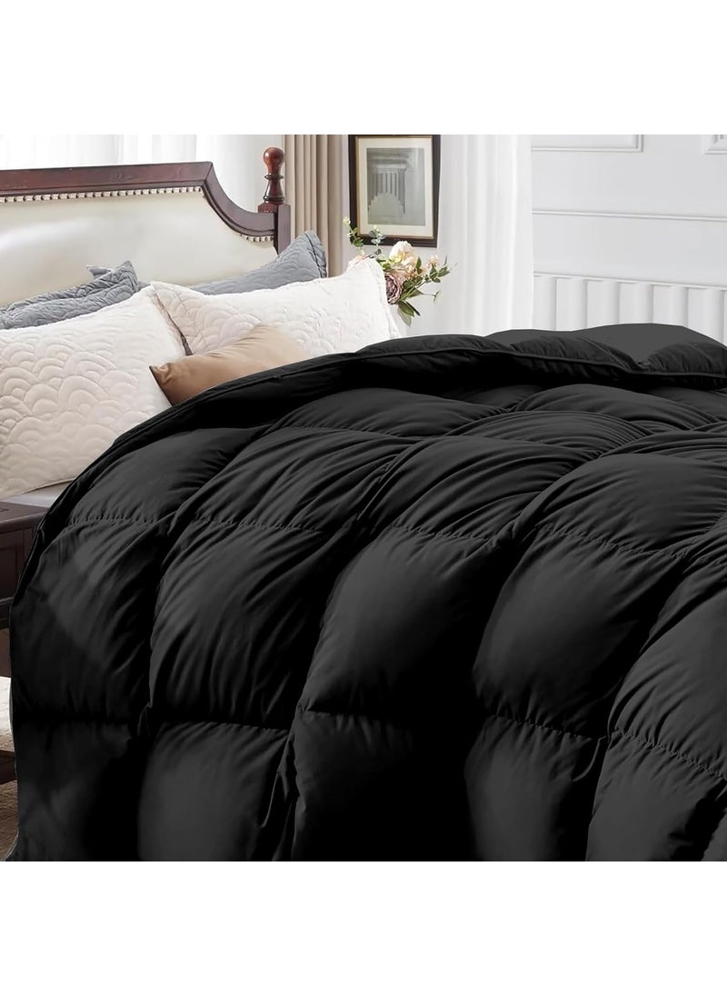 Grace Linen Grace Linen Restful Sleep All Season Comforter Single Size 250 GSM Winter Blanket Soft Microfiber Fill DoharRajaiBlanketDuvet Single Size 60X90 Black Color  - Image 3
