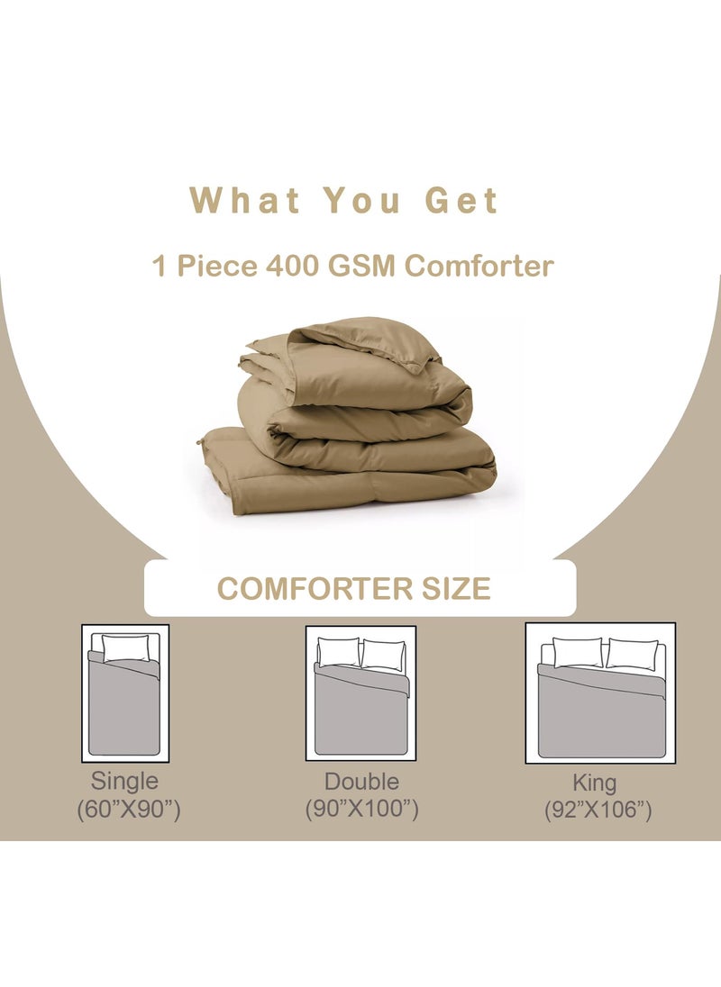 Grace Linen Grace Linen Restful Sleep All Season Comforter Single Size 250 GSM Winter Blanket Soft Microfiber Fill DoharRajaiBlanketDuvet Single Size 60X90 Black Color  - Image 5