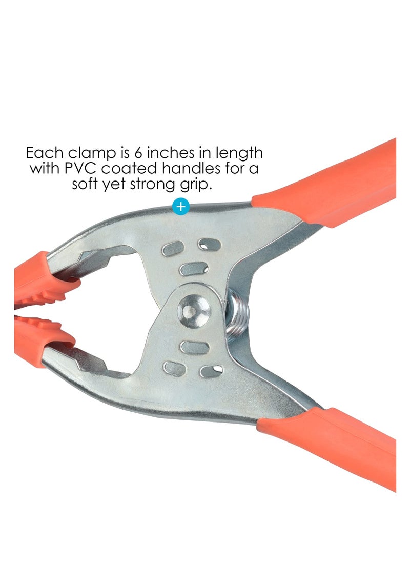 Generic - 8 Pack Spring Clamp, 6 inch Spring Clamp Large Super Heavy Duty Spring Metal, for Strong Hardware Claps for Woodworking, Wood, Pony, Photography, Furniture - Image 1