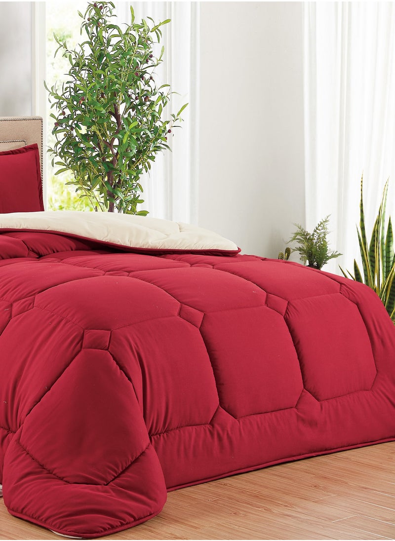 Moon 6 Pieces King Size 220x240Cm Comforter Set Medium Filling Bedding Set for All Season Includes 1Comforter 1Bedsheet 2Pillow Shams and 2Cushion cases  - Image 3