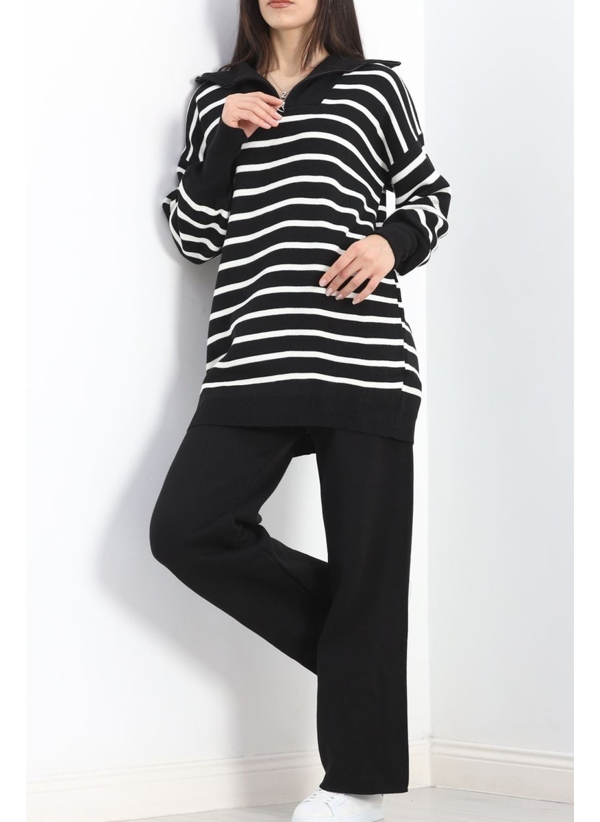 Striped Zippered Knitwear Suit Blackbone - 3110.1577. - pzsku/ZD36B902F40081BA1EFD4Z/45/_/1734466246/f03c19ac-adf4-4670-86a6-3d4130cce0b9