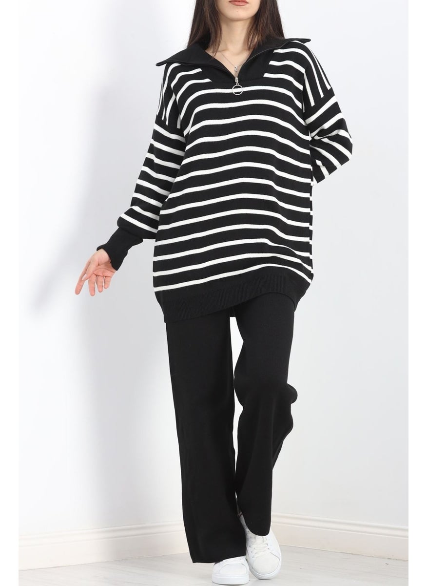 Striped Zippered Knitwear Suit Blackbone - 3110.1577. - pzsku/ZD36B902F40081BA1EFD4Z/45/_/1734466250/73e9d2a1-f0cd-48aa-8bfa-725bd38aca66