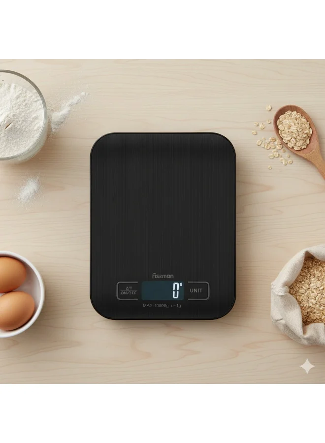 Digital Electronic Kitchen Scale 18cm with Minimum 0.5Grams Maximum 3KG Compact Food Weighing Device for Cooking, Baking, and Meal Prep