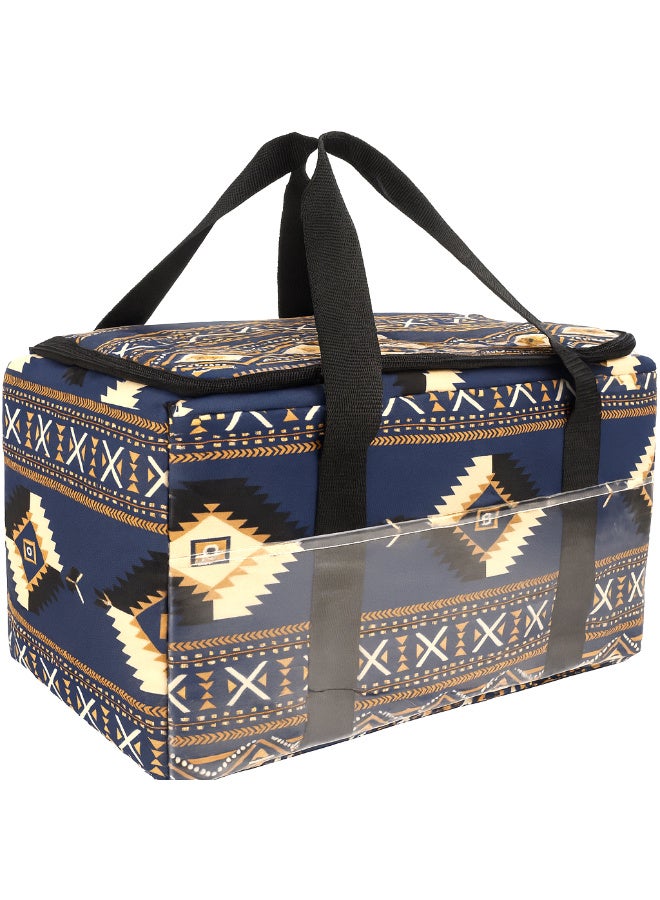 GO2CAMPS Premium Heavy Duty Thermal Insulated Picnic Basket ,Camping Bag , Thermal Travel Cooler Bag [ Large 47 x 21 x 30 CM ] Hot & Cold Multi-Compartment Storage Box for Food, Drinks, Arabic Coffee Dallah, Tea Kettles & Cups | EVA Thick Waterproof & Leak-Proof Picnic Bag | Traditional Arabic Kaki Design Camping Cooler for Desert Trips, Majlis Events, BBQ, Hiking, Outdoor Travel & Family Picnic Accessories - Image 4