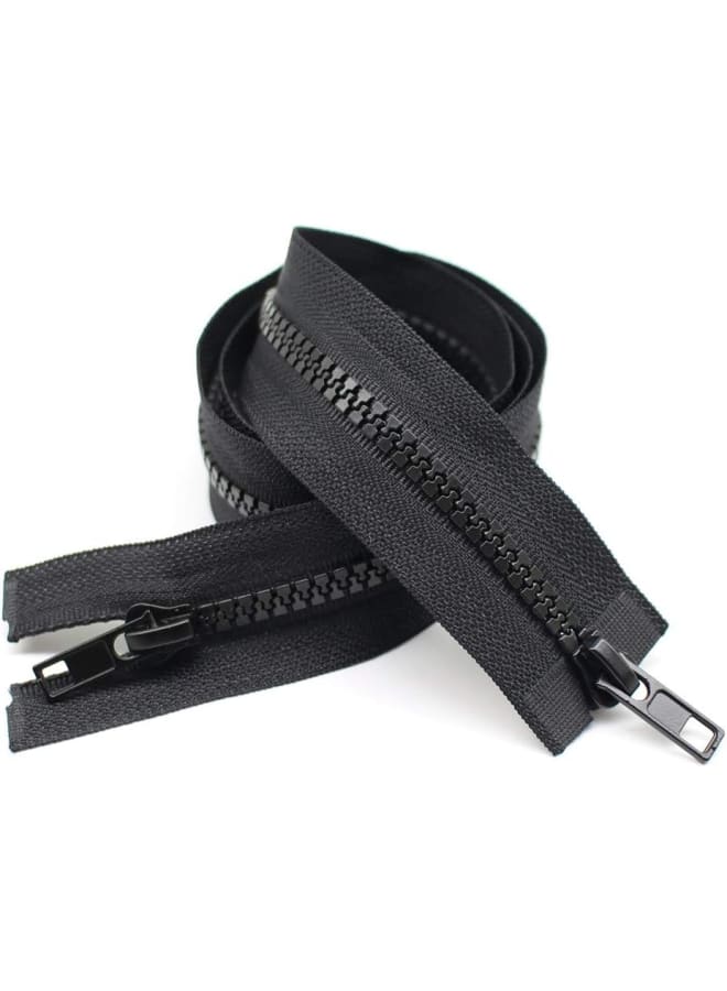 B 2 Pieces 60cm #5 Separable Two-Way Zipper Plastic Zippers (TW 60cm) - Image 2