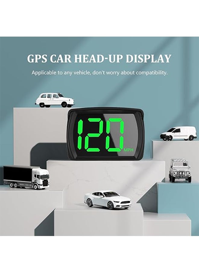 عداد السرعة الذكي GpS عالي السرعة، شاشة رقمية كبيرة عرض رأسي عالي الوضوح لجميع السيارات، توصيل وتشغيل كابل - Image 5