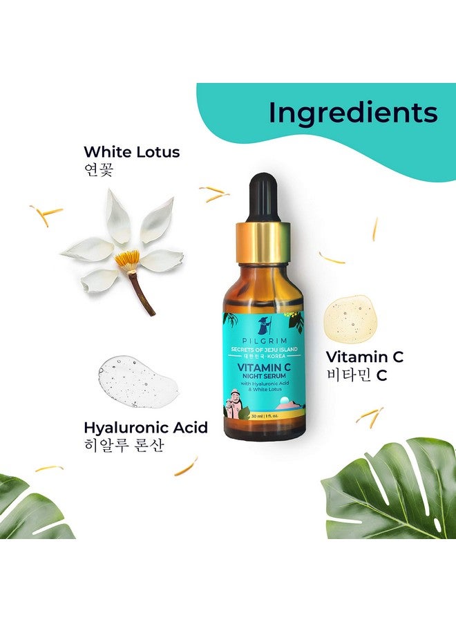 Pilgrim Look Your Best Face Serum & Hair Serum Combo| Vitamin C Night Serum 30ml For Skin Brightening & Argan Oil Hair Serum 100ml For Silky Hair