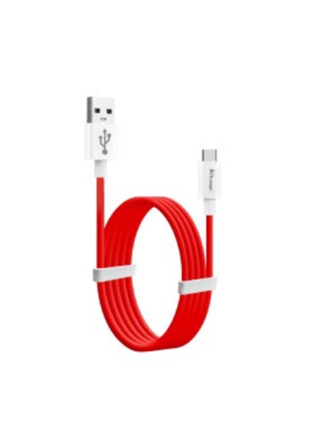 كيبل بيانات مايكرو USB بريميوم Hitage WB27، شحن سريع 4.1 أمبير، 1.2 متر، أحمر - Image 1