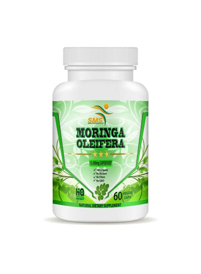 SMSHEALTHPRODUCTS.com Moringa Capsules Equiv to 10,000 mg Moringa Powder - Immune Support Green Superfood Moringa Oleifera Pills Rich Antioxidant Properties Vegan Friendly Anti Aging Support - 60 Capsules by SMS - Image 5