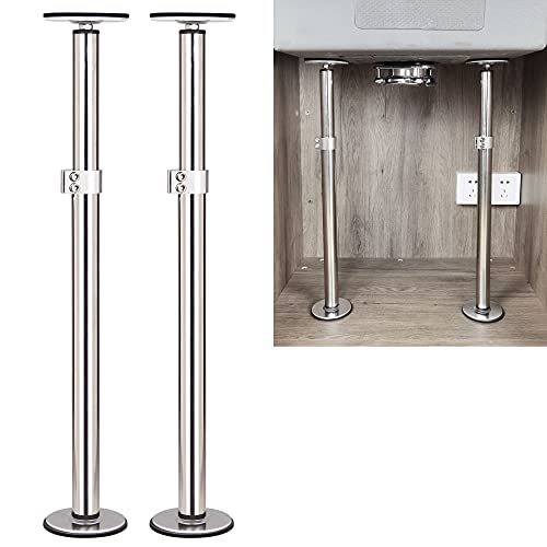TYESTAND ST-2 Undermount Sink Brackets Stainless Steel Adjustable Support Sink Legs Installation and Repair System Kit For Kitchen Sink (16-29.5inches(41-75cm)) - Image 1