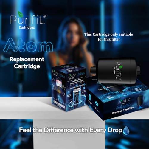 Purifit Atom Tap Filter Replacement Cartridge | Reduce Chlorine | Hardwater | Limescale | Hair fall | Skin Issues | White Colour | 1Pcs - Image 2