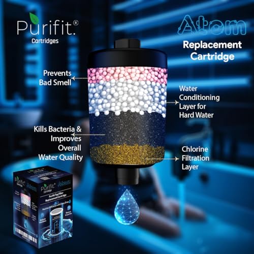 Purifit Atom Tap Filter Replacement Cartridge | Reduce Chlorine | Hardwater | Limescale | Hair fall | Skin Issues | White Colour | 1Pcs - Image 3