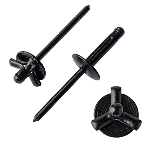 ISPINNER 50pcs 3/16" x 4/5" Large Head Tri-Fold Exploding Aluminum Pop Rivets (Black) - Image 5