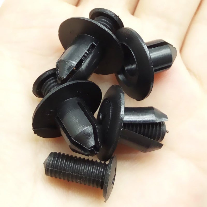 ZUPEYA Premium Car Plastic Screw Fasteners for Car Bumper Mudguard Door Pad Fender Lining,Compatible (Black in Color) (50) - Image 4