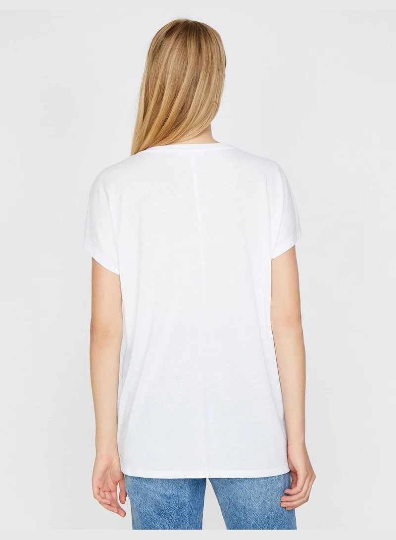 كوتون Stone Detailed T-Shirt