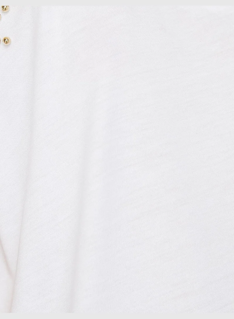 كوتون Stone Detailed T-Shirt
