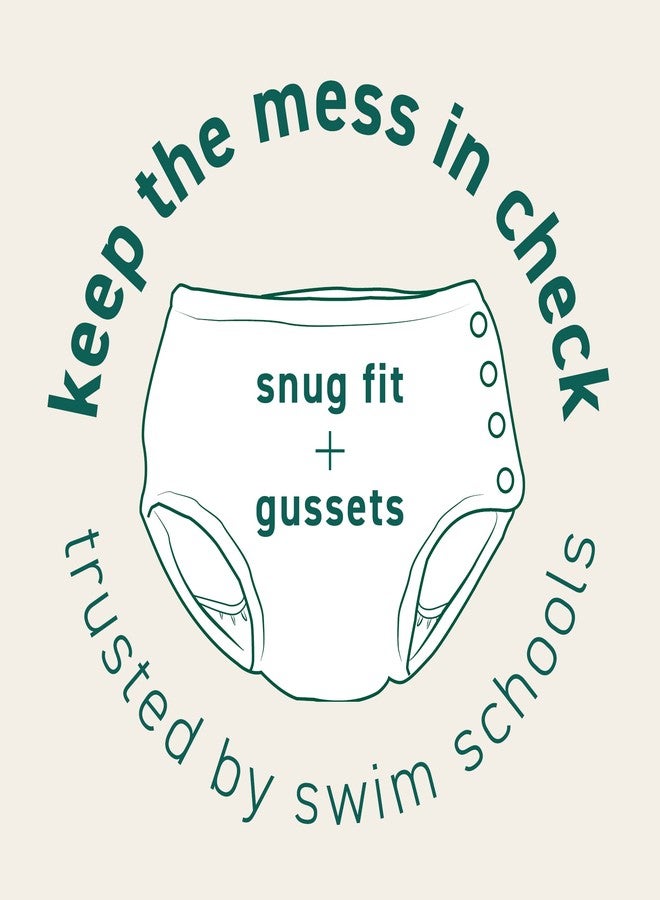 i play green sprouts Reusable Absorbent Baby Swim Diaper, Gray, 6 Month - Image 3
