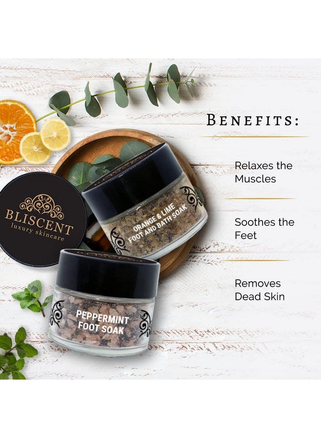BLISCENT Luxury Skincare Peppermint Foot Soak, Scrub For Energizing Foot Massage, Exfoliator Dry Skin Remover, Soft And Smooth Feet - 100 G - Image 5