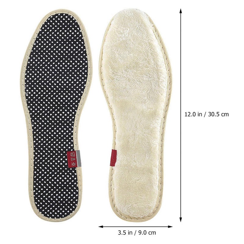 Thickened Warm Plush Insoles 2 Pairs Breathable Winter Shoe Pads For Boots - Image 3