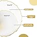 Exquisite Tinted Plates 80Piece Plastic Disposable Party Set for 40 Guests 40 X 75 Dessert Plates 40 X 10 Thin Delicate Fancy Dinnerware with Clear Gold Rim - Image 3