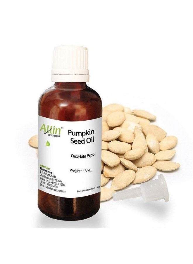Allin Exporters Pumpkin Seed Oil Natural Undiluted Therapeutic Grade For Haircare And Healthier Skin (15 Ml)  - Image 1
